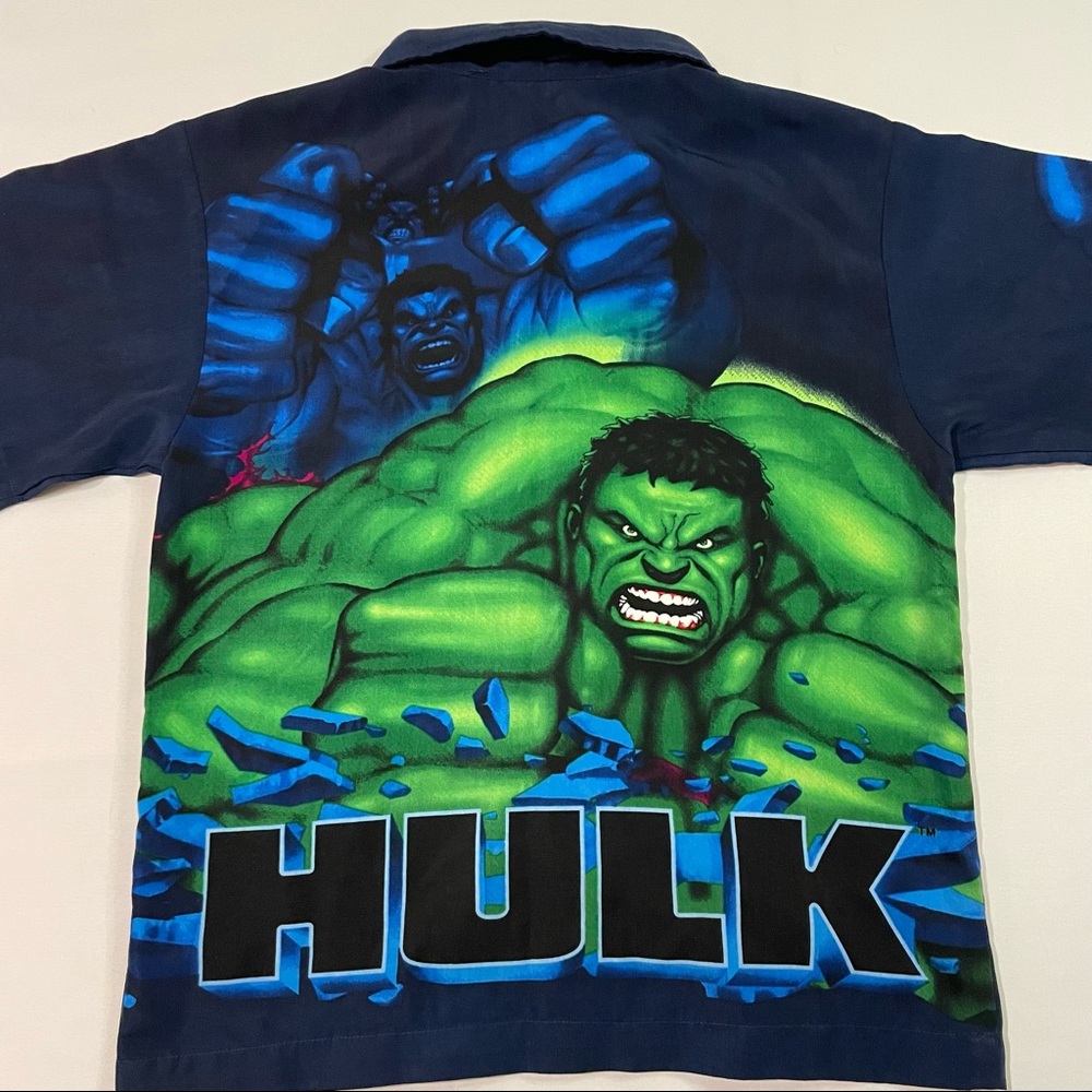 Vintage Kids Hulk Button Up Shirt Size Medium / The Hulk Movie 2003